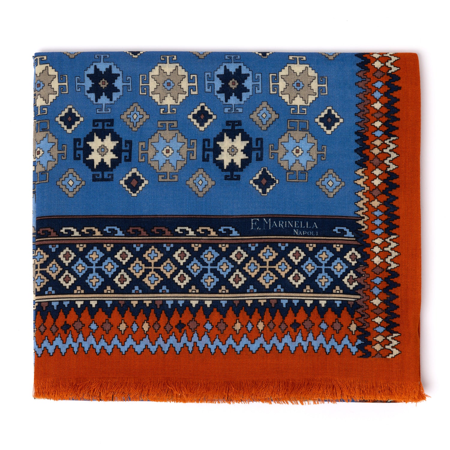 Tube Scarf "Vecchio Motivo" made from a fine English Wool Mix - handmade
